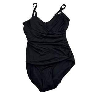 Jantzen Women's Black One Piece Bathing Suit Swimsuit